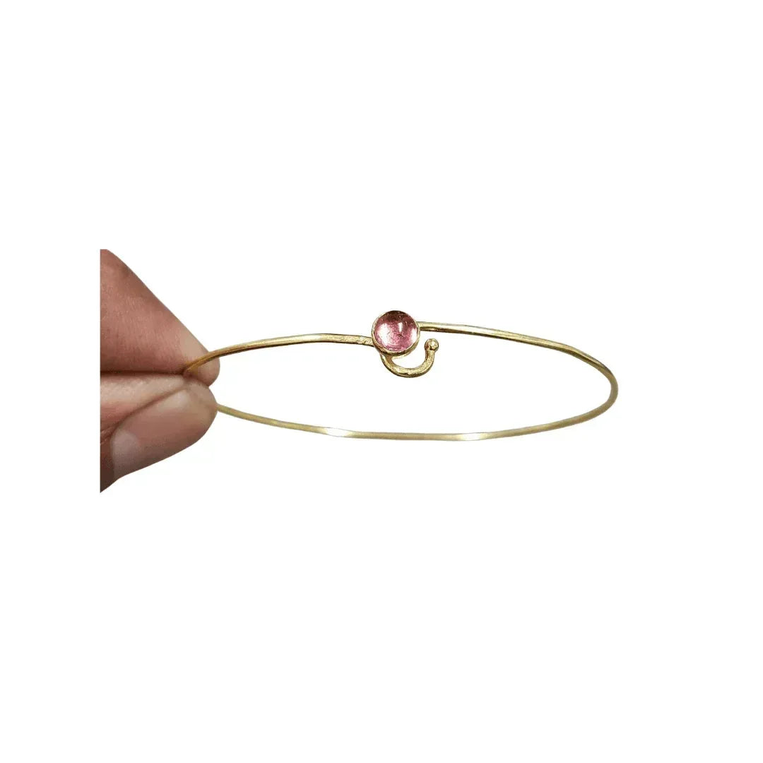 18k Gold Tourmaline Dainty Bracelet Pink Color - K Jewelry Accessories