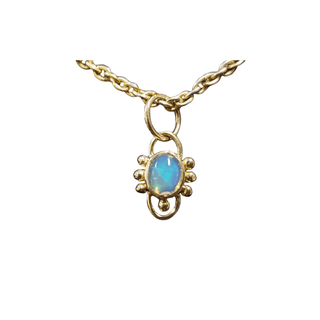 18k Ethiopian opal pendant - K Jewelry Accessories