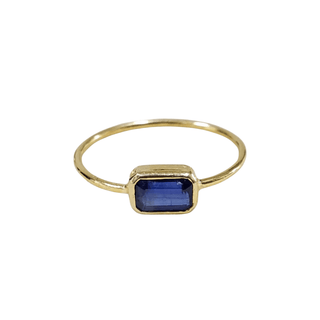 18k Gold Blue Kyanite Dainty Ring - K Jewelry Accessories