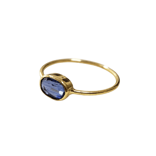 18k Gold Blue Kyanite Stackable Ring - K Jewelry Accessories