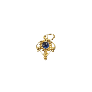 18k Gold Blue Sapphire Pendant - K Jewelry Accessories