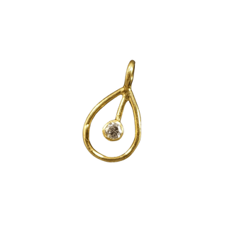 18k Gold Diamond Gold Charm Pendant - K Jewelry Accessories