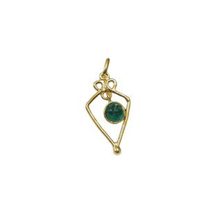 18k Gold Emerald Pendant - K Jewelry Accessories