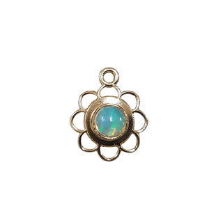 18k Gold Ethiopian Opal Charm - K Jewelry Accessories