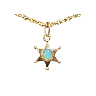 18k Gold Ethiopian Opal Pendant - K Jewelry Accessories