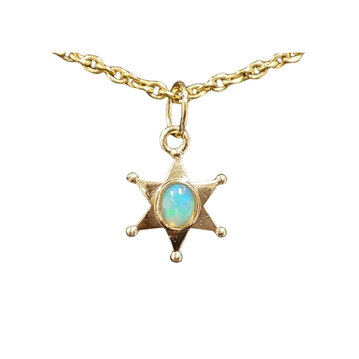 18k Gold Ethiopian Opal Star Pendant Shape For Women - K Jewelry Accessories