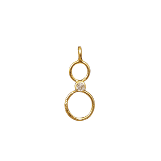 18k Gold Infinity Diamond Charm Pendant - K Jewelry Accessories