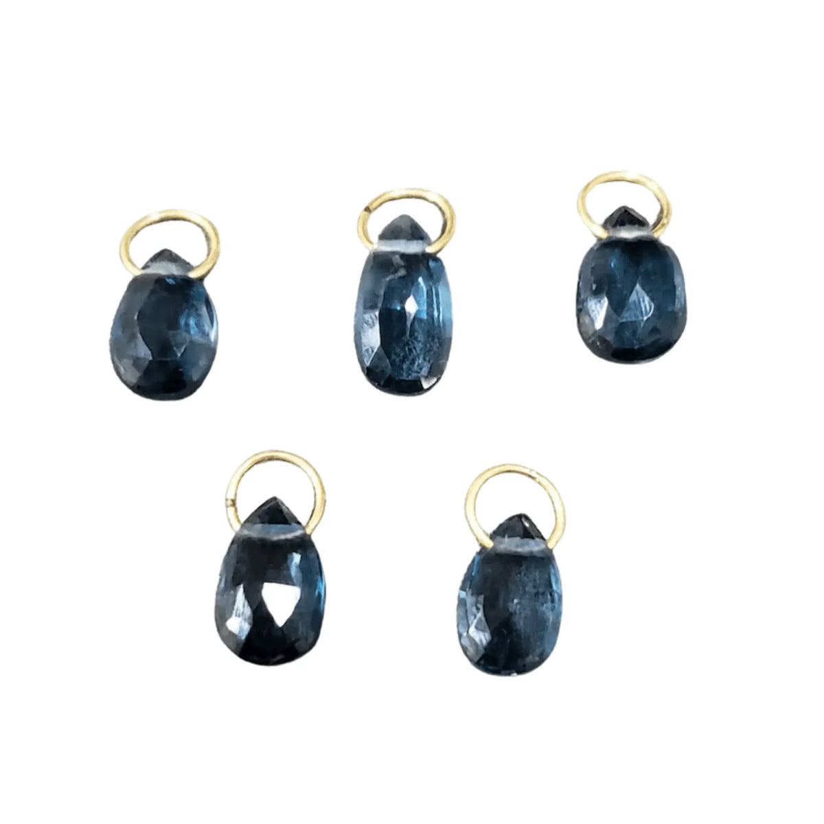 18k Gold London Blue Topaz Charm for women - K Jewelry Accessories