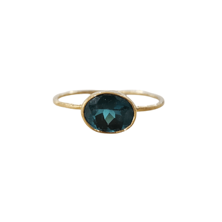 18k Gold London Blue Topaz Ring - K Jewelry Accessories