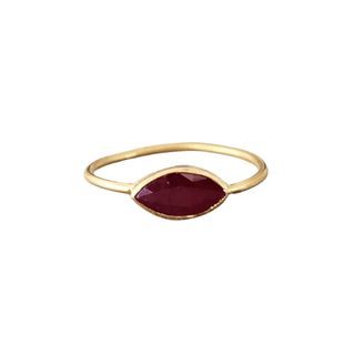 18k Gold Marquise Ruby Ring - K Jewelry Accessories