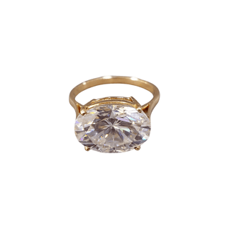 18k Gold Moissanite Diamond Ring - K Jewelry Accessories