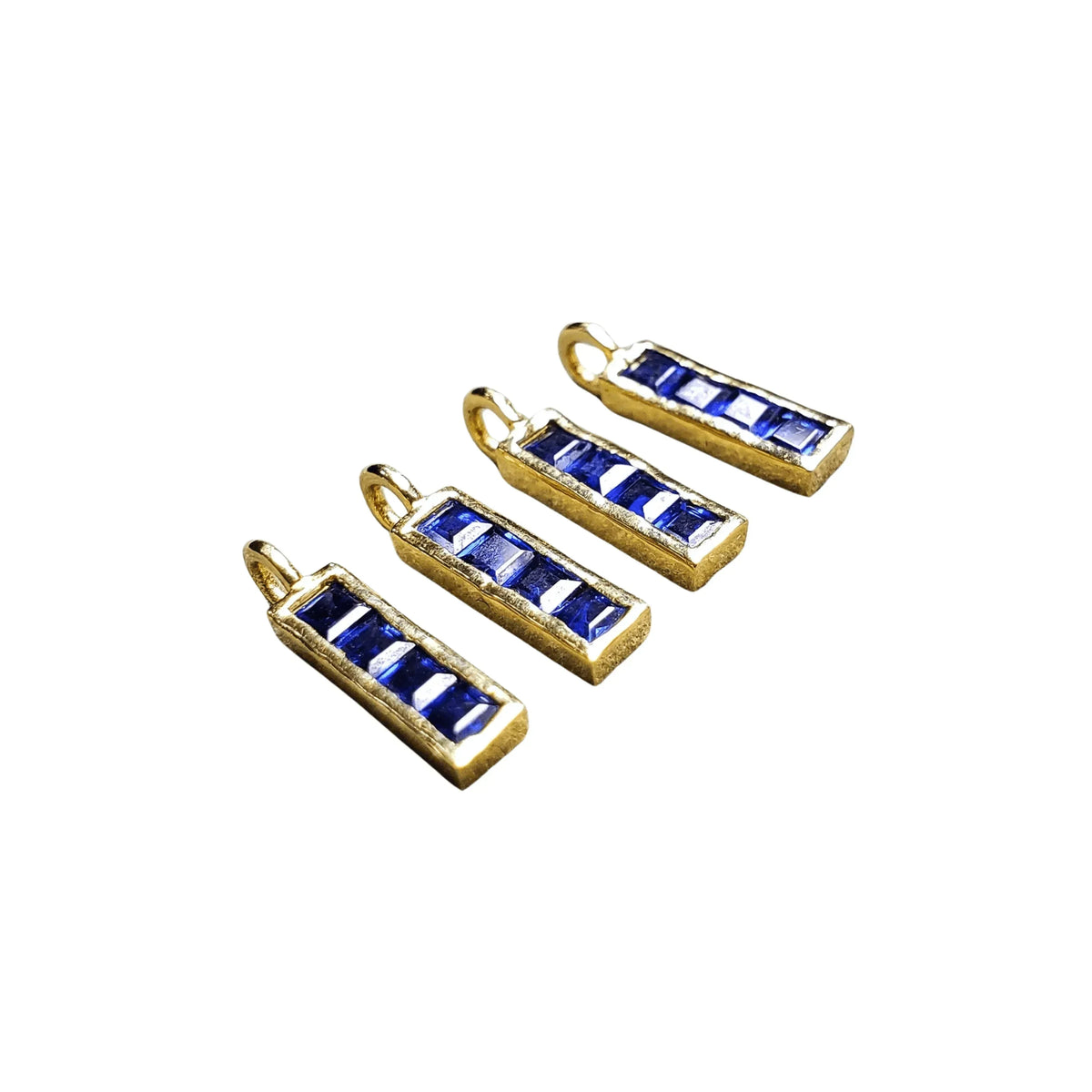 18k Gold Natural Blue Sapphire Charm Elegant Jewelry - K Jewelry Accessories