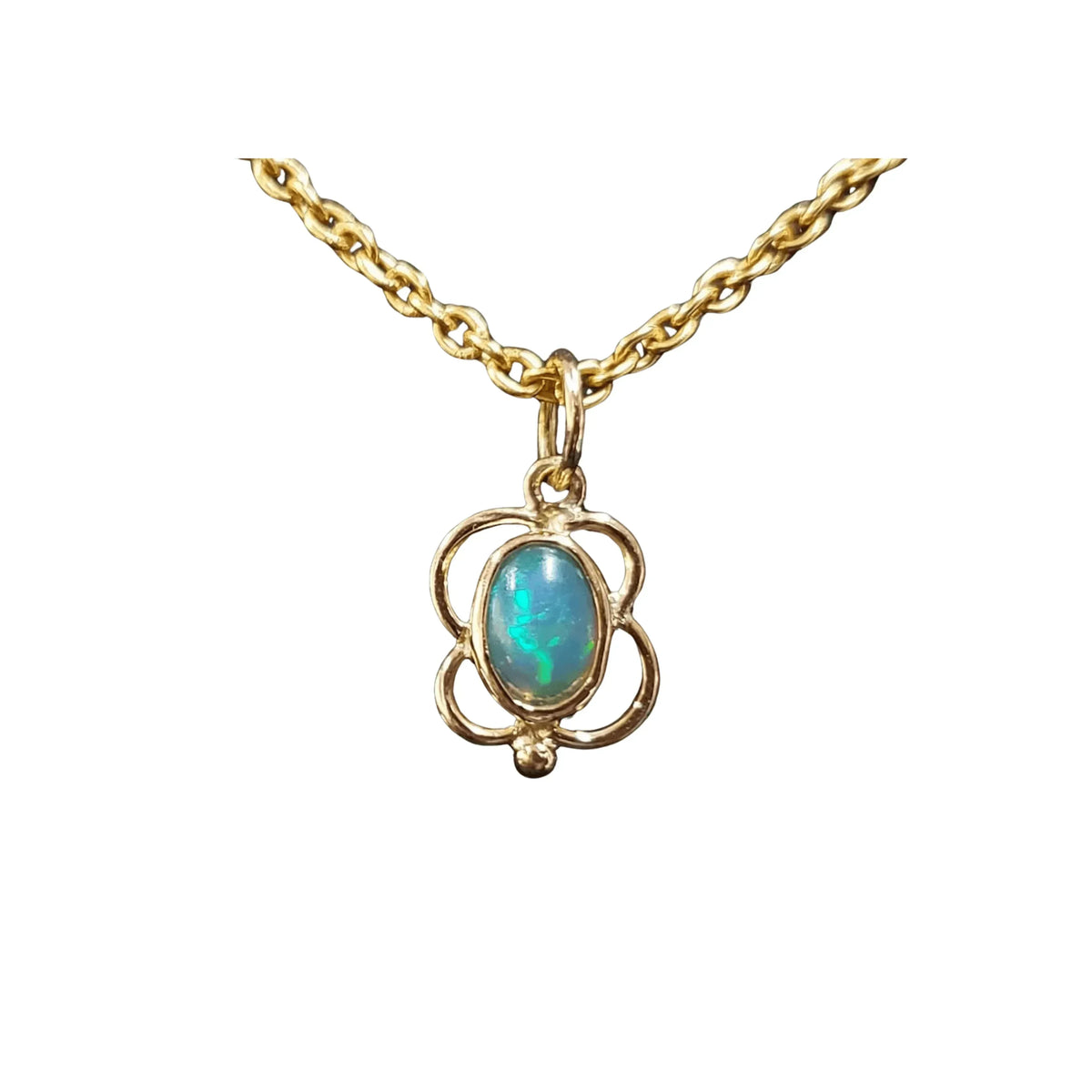 18k Gold Natural Ethiopian Opal Necklace Pendant Different Style - K Jewelry Accessories
