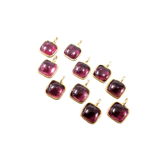 18k Gold Natural Rubellite Charm - K Jewelry Accessories