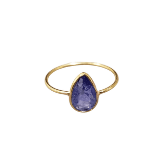 18k Gold Pear Shape Tanzanite Ring - K Jewelry Accessories