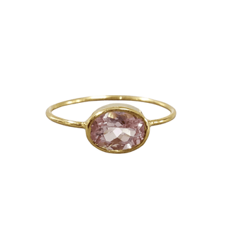 18k Gold Pink Morganite Ring - K Jewelry Accessories