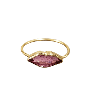 18k Gold Pink Tourmaline Ring - K Jewelry Accessories