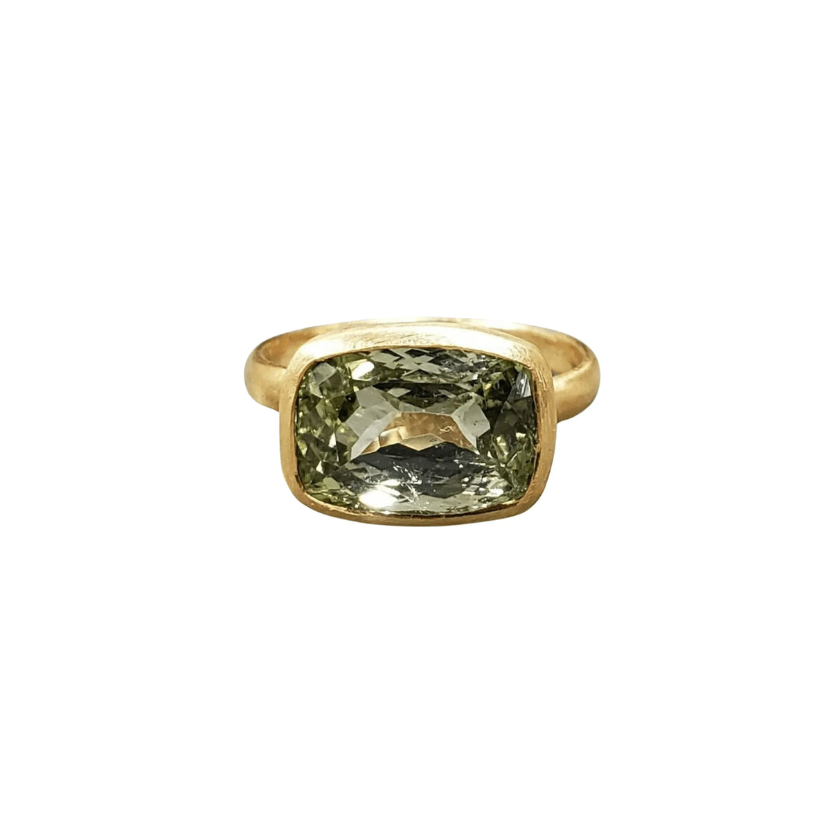 18k Gold Statement Green Tourmaline Ring - K Jewelry Accessories