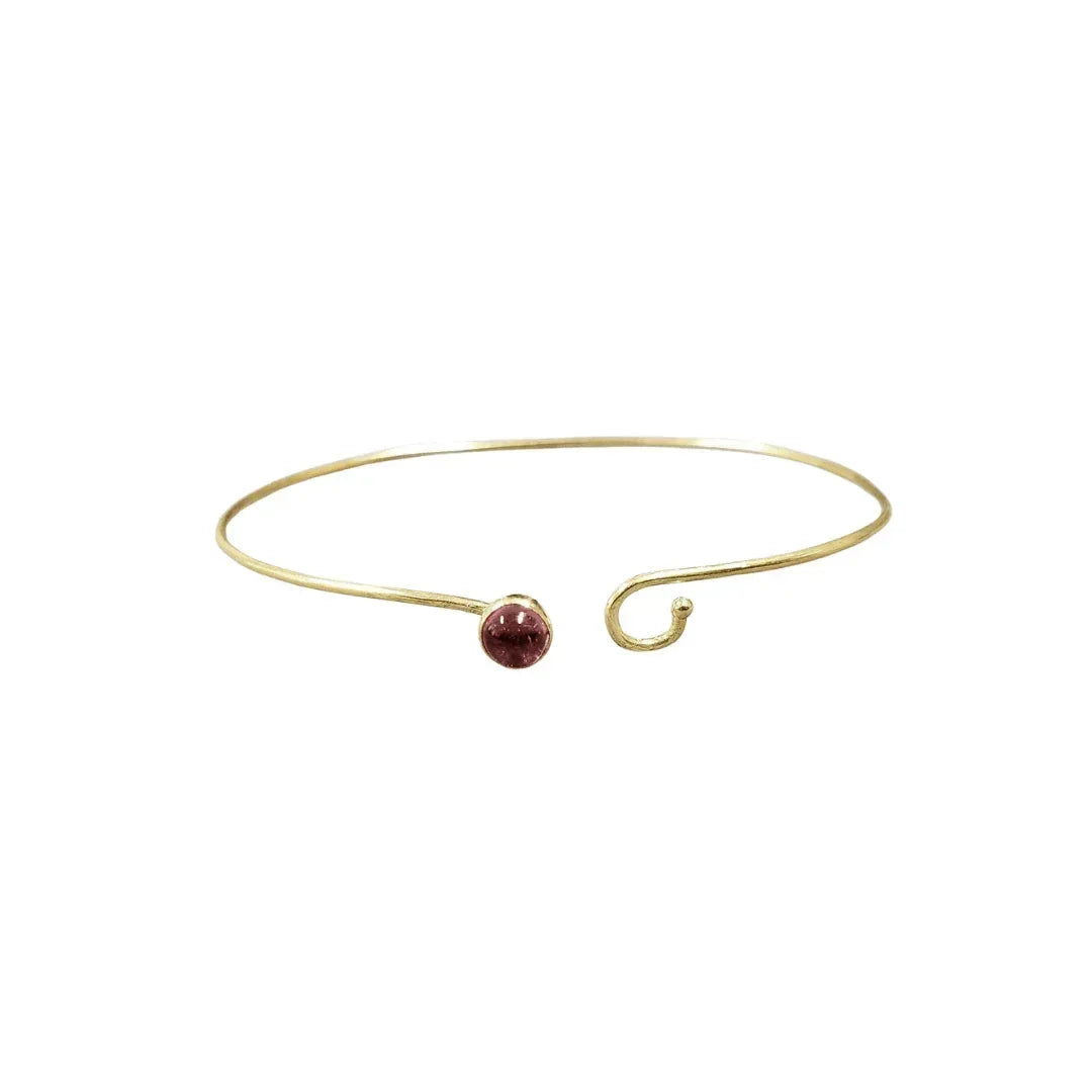 18k Gold Tourmaline Dainty Bracelet Pink Color - K Jewelry Accessories
