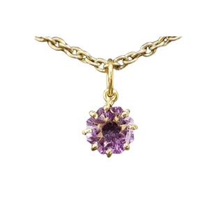 18k Gold Amethyst Pendant - K Jewelry Accessories