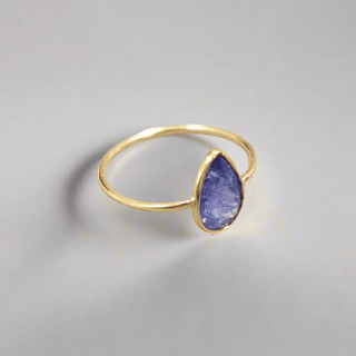 18k Gold Pear Shape Tanzanite Ring - K Jewelry Accessories