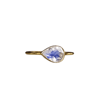 18k Gold Rainbow Moonstone Ring - K Jewelry Accessories