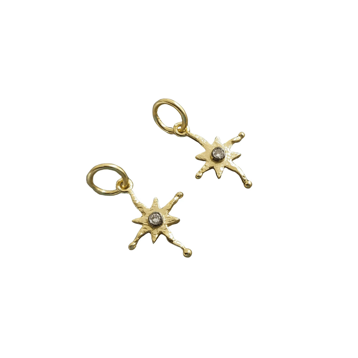 14k gold Diamond Charm Pendant Vector Star shape elegant - K Jewelry Accessories
