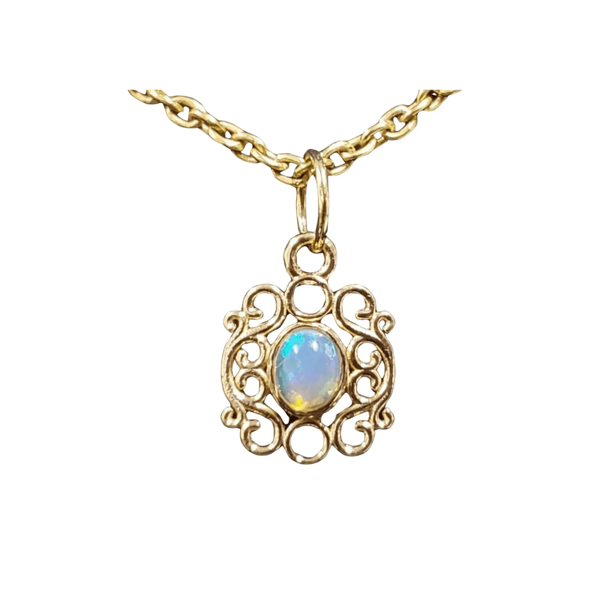 18k Gold Opal Charm Pendant High Quality jewelry - K Jewelry Accessories