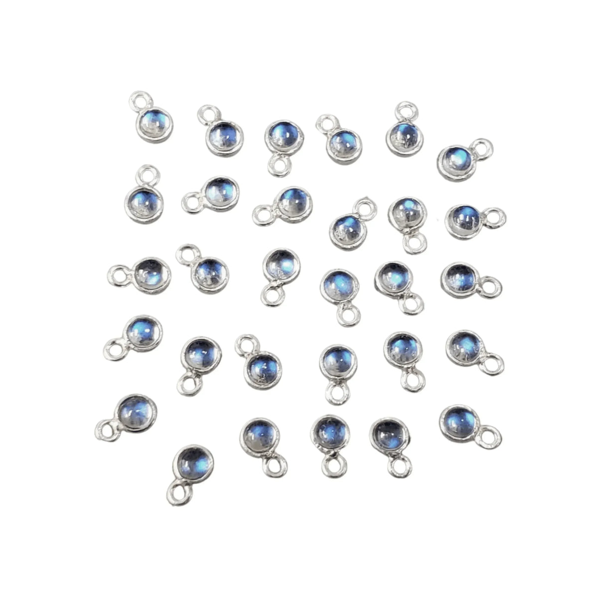 925 Silver Rainbow Moonstone Charm Cute Accessories - K Jewelry Accessories