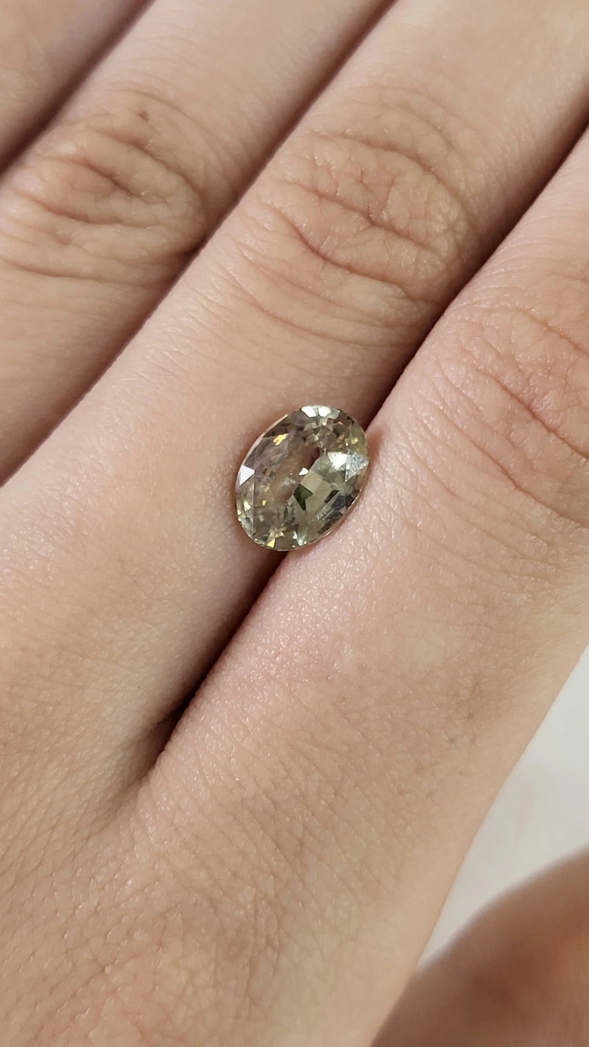 2.0 ct. Natural Yellowish Green Alexandrite OvalShape -#AX2