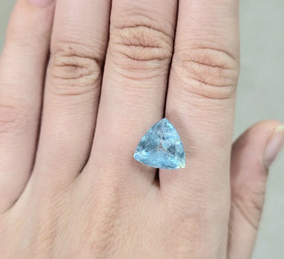 6.10 ct. Natural Blue Aquamarine Trillion Shape - #AQ7
