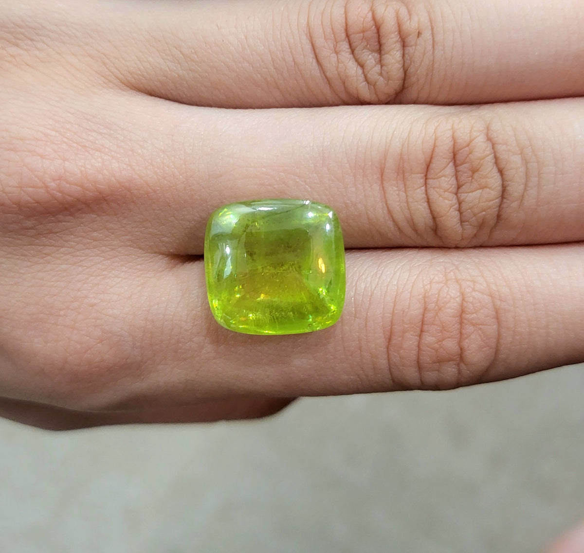 17.96 ct. Natural Green Sphene Suger loaf Shape - #SE1