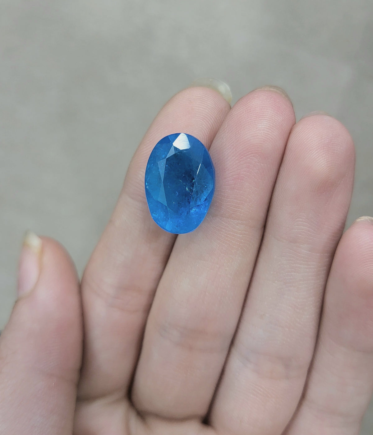 13.10 ct Natural Neon Apatite Oval shape - #AP38