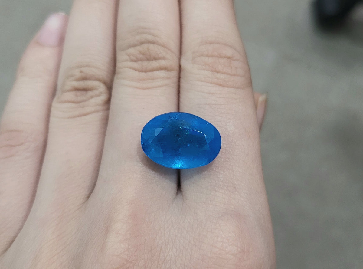 13.10 ct Natural Neon Apatite Oval shape - #AP38