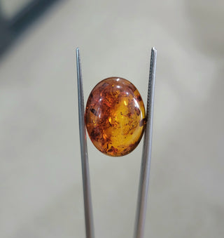3.52 ct Natural Reddish Orange Amber Oval shape - #AB2
