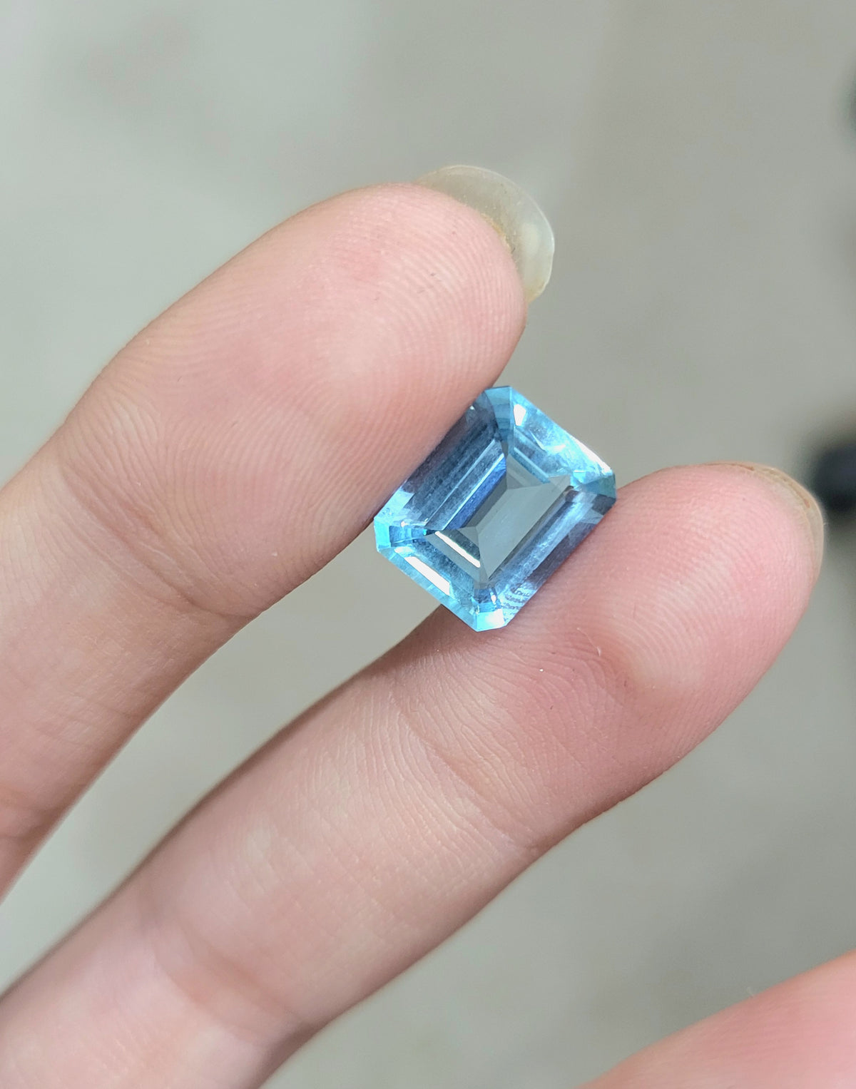 3.78 ct. Natural Blue Aquamarine Octagon Shape - #AQ110