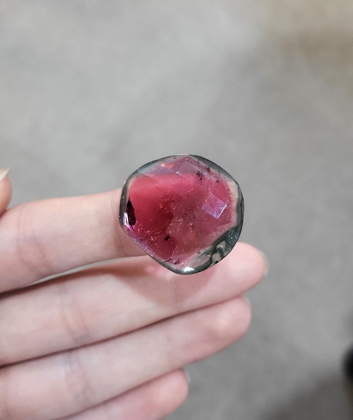 35.22 ct Natural Bi-Color Tourmaline in Fancy Rose cut shape - #TL210