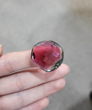 35.22 ct Natural Bi-Color Tourmaline in Fancy Rose cut shape - #TL210