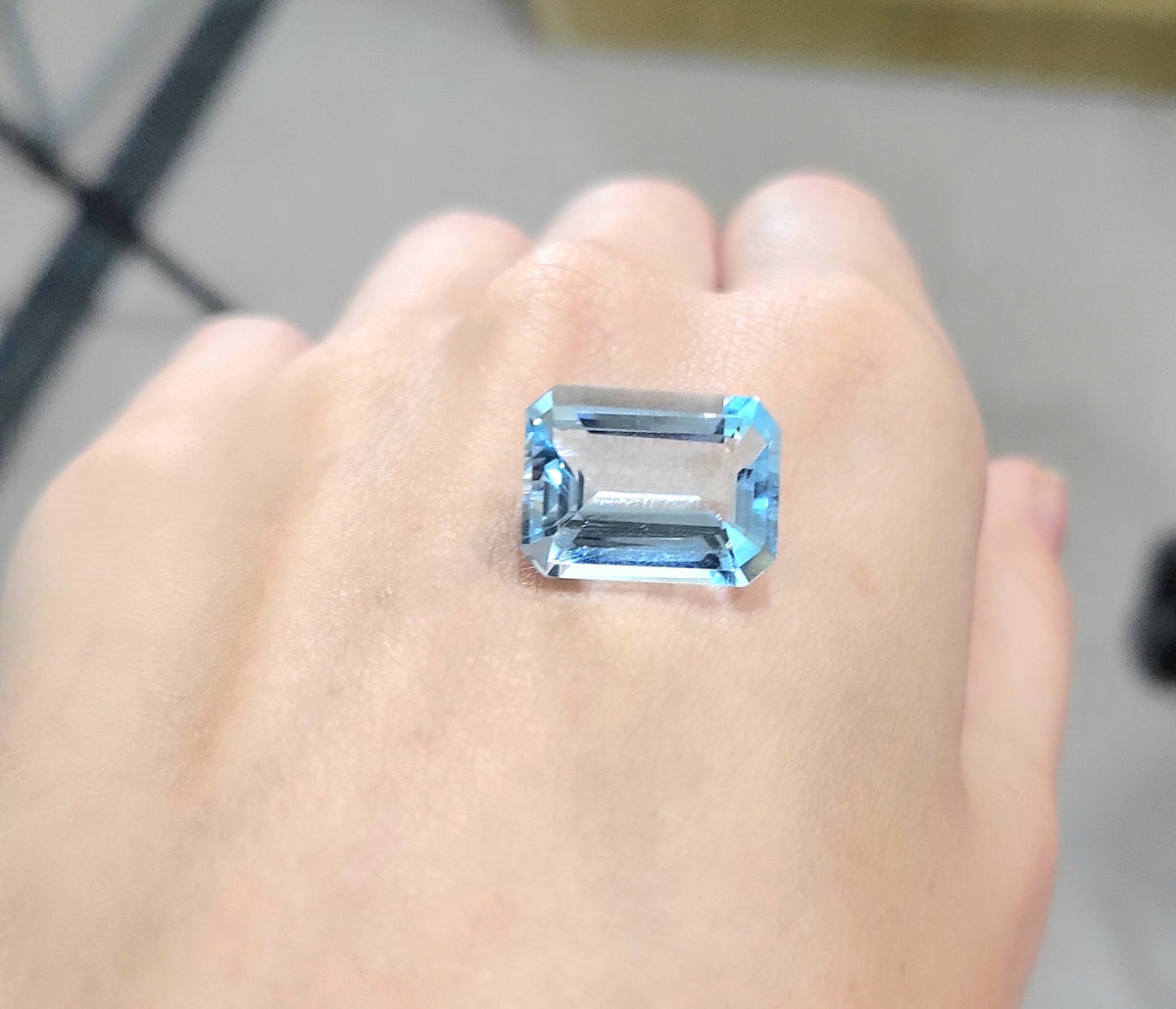 9.07 ct. Natural Blue Aquamarine Octagon Shape - #AQ114