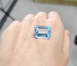 9.07 ct. Natural Blue Aquamarine Octagon Shape - #AQ114