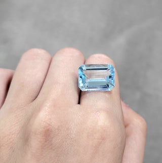 9.07 ct. Natural Blue Aquamarine Octagon Shape - #AQ114