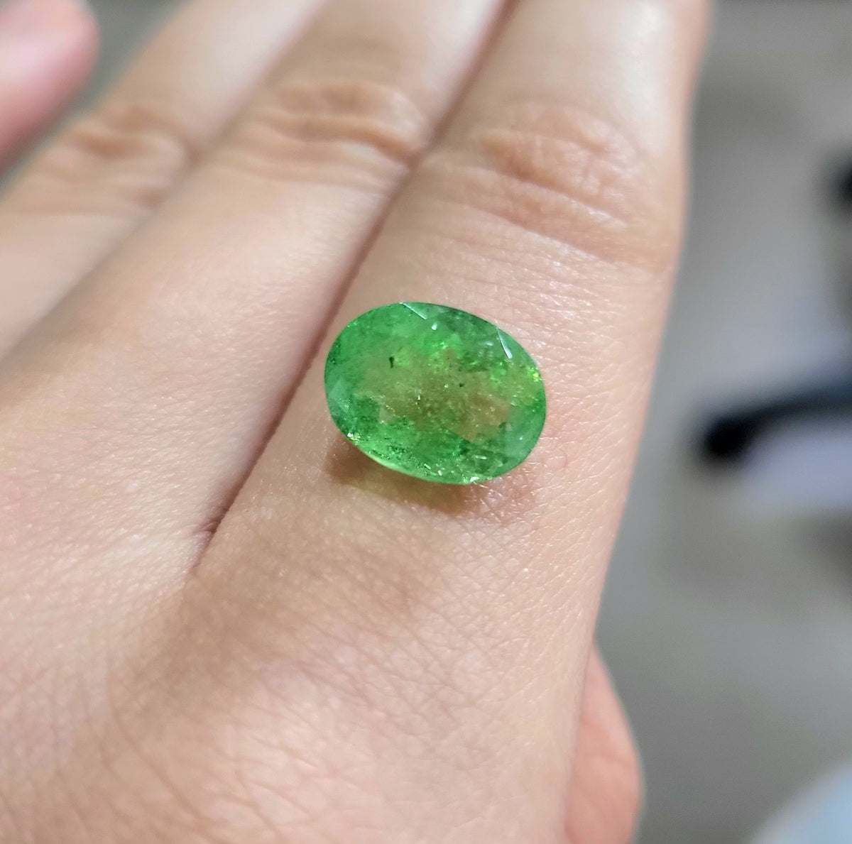 4.17 ct Natural Green Tsavorite Oval shape - #TS22