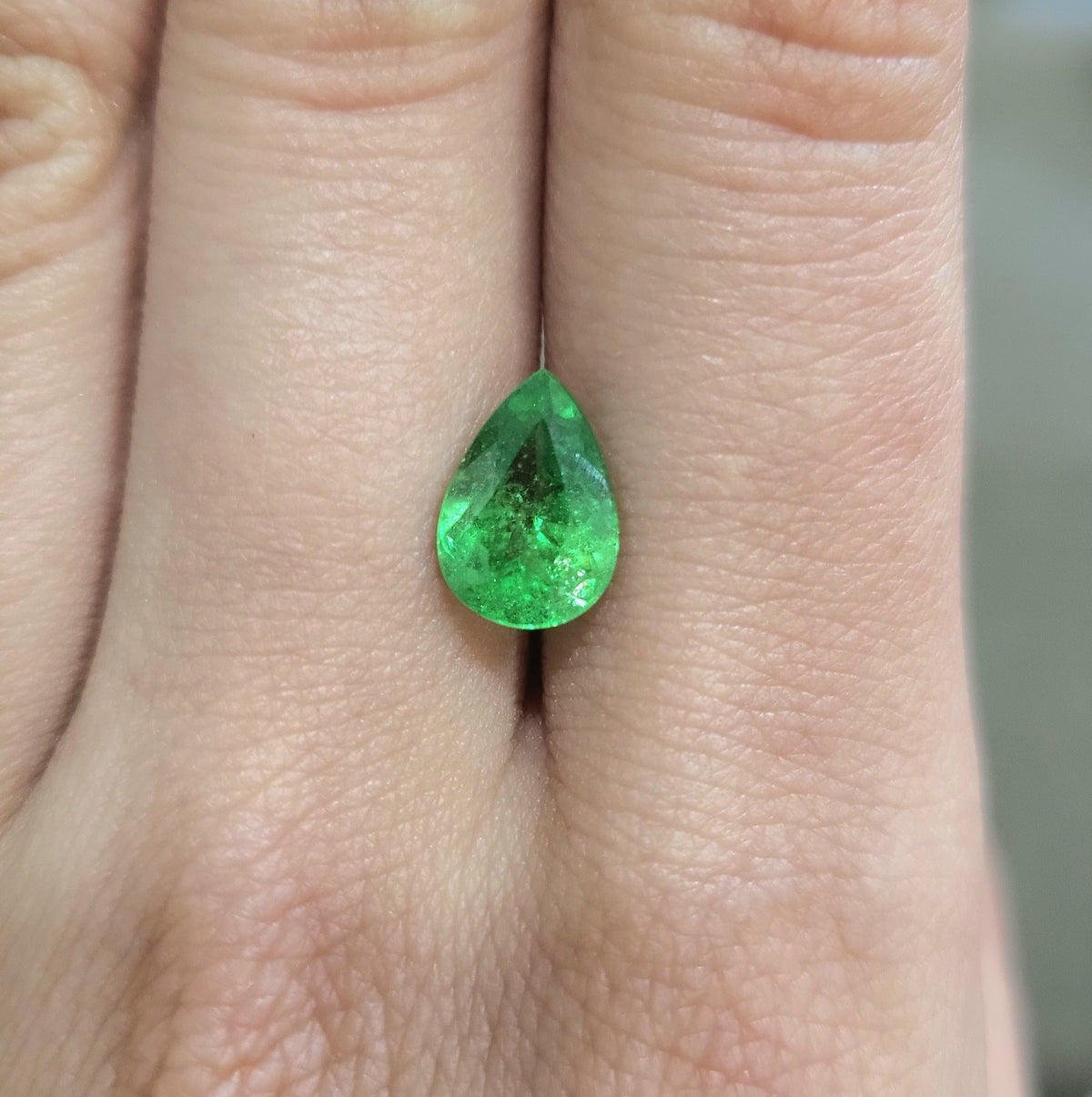 2.10 ct Natural Green Tsavorite Pear shape - #TS24