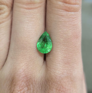 2.10 ct Natural Green Tsavorite Pear shape - #TS24