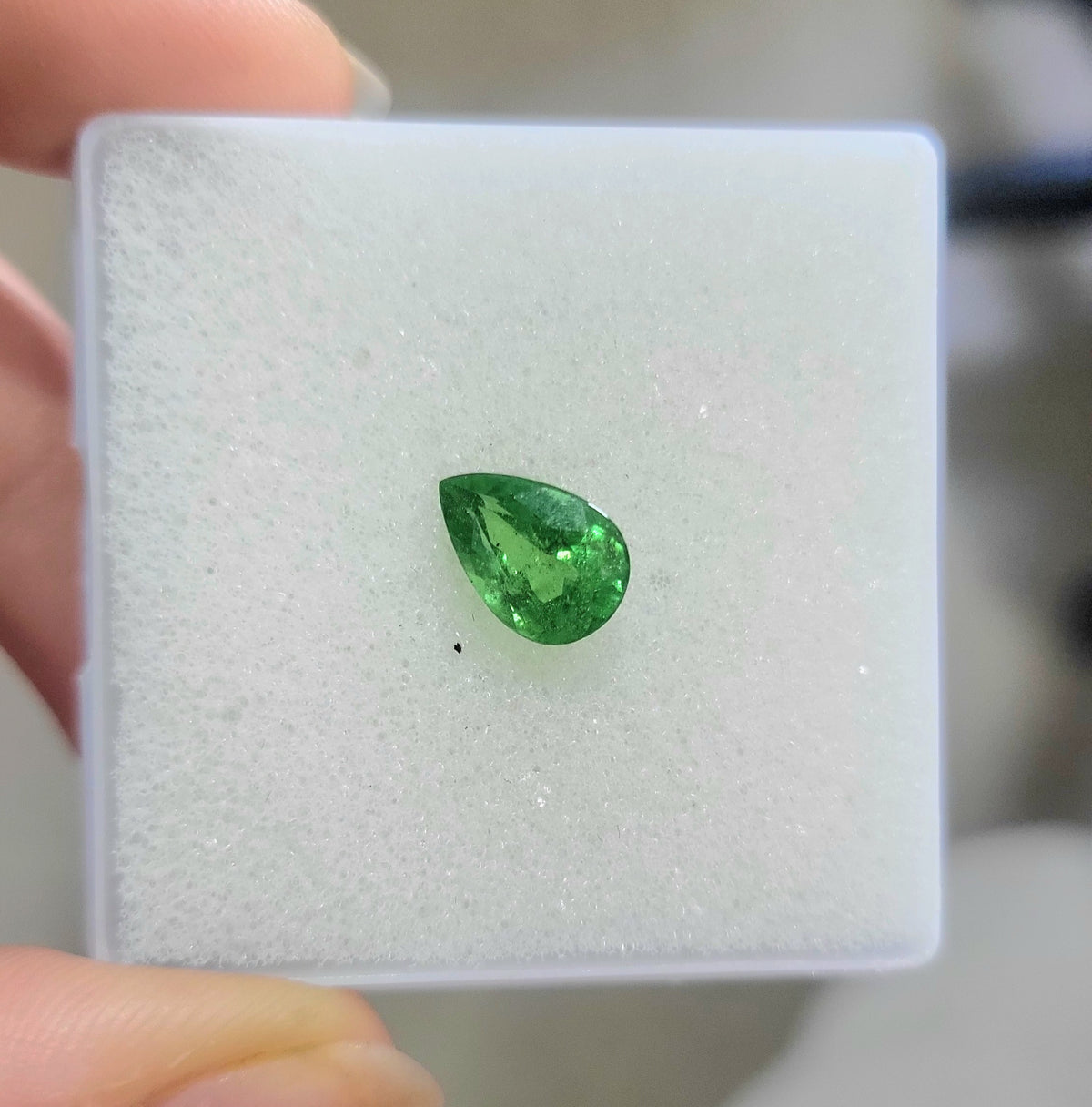 2.10 ct Natural Green Tsavorite Pear shape - #TS24