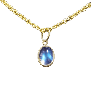 14k Gold Rainbow moonstone Pendant - K Jewelry Accessories