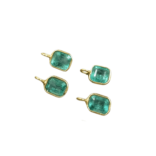 18k Gold Zambian Emerald Charm - K Jewelry Accessories