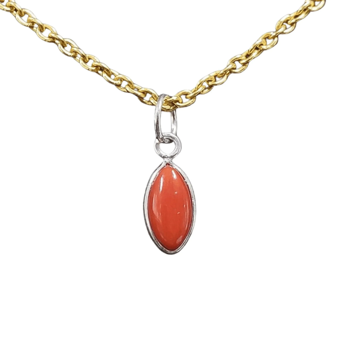925 Sterling Silver Dainty Red Coral Charms - K Jewelry Accessories