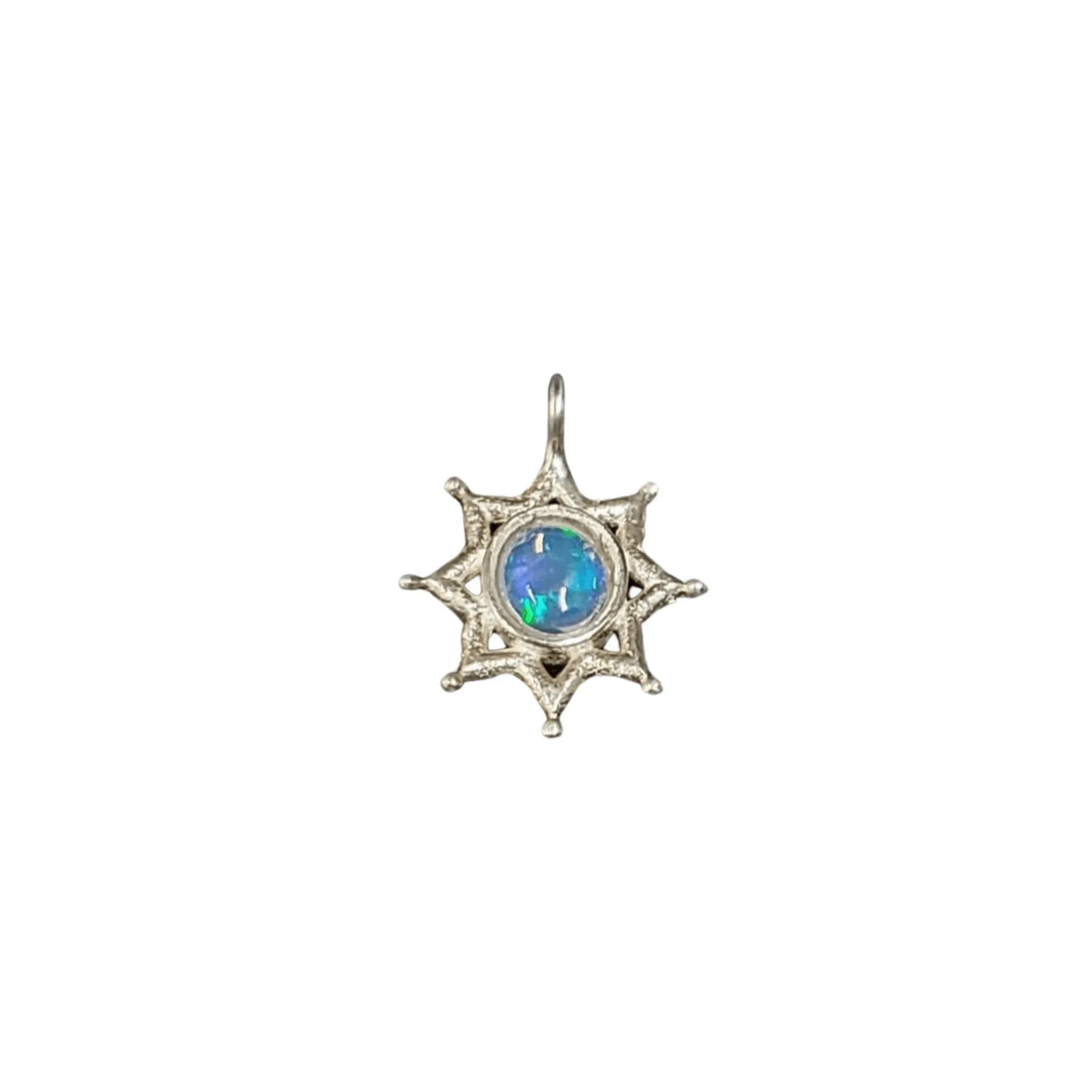 925 Silver Ethiopian Fire Opal Star Charm Pendant - K Jewelry Accessories