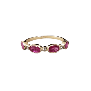 14k Gold Ruby With Diamond Ring - K Jewelry Accessories